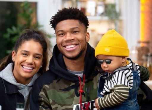 Charles Antetokounmpo son Giannis Antetokounmpo with his girlfriend Mariah Riddlesprigger and son Liam Charles.